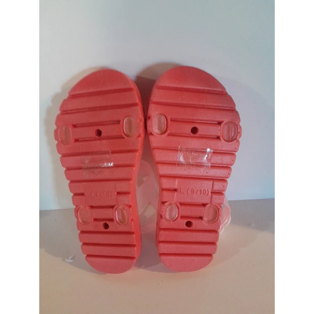 Chatties Toddlers Strawberry 9/10 Pink/ Red Sandals Strawberry Front Open Toe